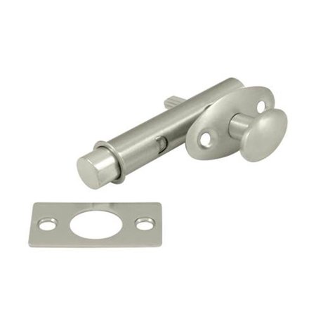 DENDESIGNS Mortise Bolt; Satin Nickel - Solid Brass DE831489